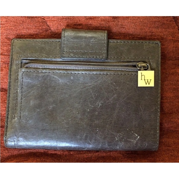 Helen Welsh Wallet Bifold Gray Leather Snap Closure 4"X5" Credit Card ID Slots - Picture 16 of 16